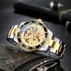 Chenxi Classic Watch Men Unique Dial Green Watches Luxury Gold Skeleton Automatic Mechanical Wristwatches Men Fashion Watches