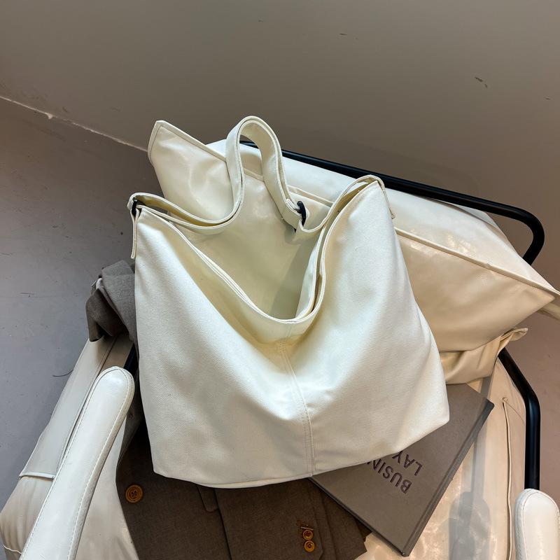 Lightweight Fashion Bag Women's 2025 Summer New Foreign Style Leisure Large Capacity Tote Bag Canvas Commuter Bag