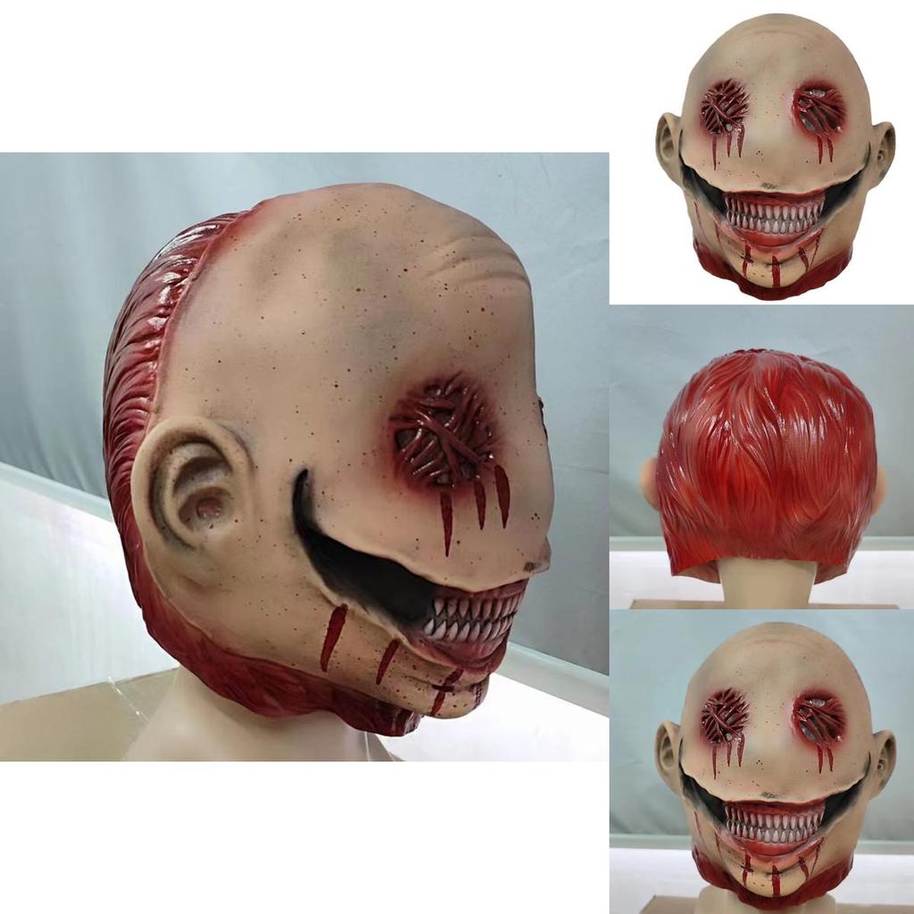 Horror Clown Mask With Latex Construction For Halloween Party And Cosplay