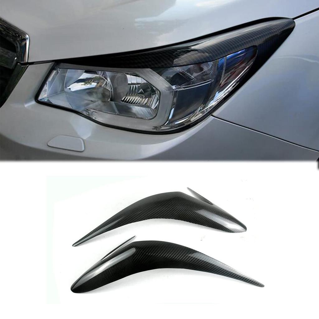 HyoLebi Carbon Fiber Headlight Decorations for Subaru Forester SJ Series Car Eyeliner Japan Left and Right Set (SJ5/SJG) 2013-2018, Dress-Up