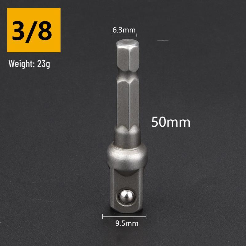 Hex Shank Power Extension and Drill Adapter: 1/4, 3/8, 1/2 Square Impact Wrench Conversion Rod