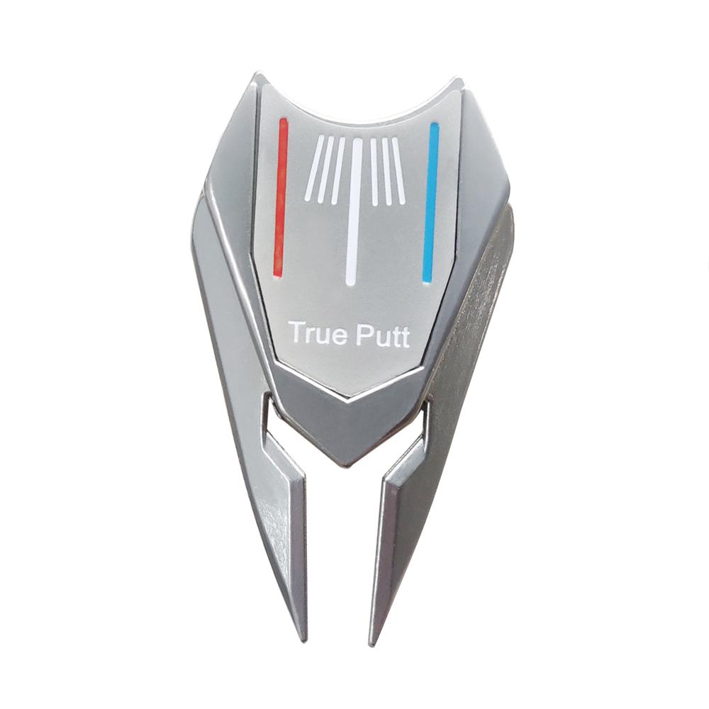 

Golf Divot Repair Tool with Golf Club Ball Marker Aluminum Silver Black Golf Gift Putt Parter Accessories for Golfer срібний