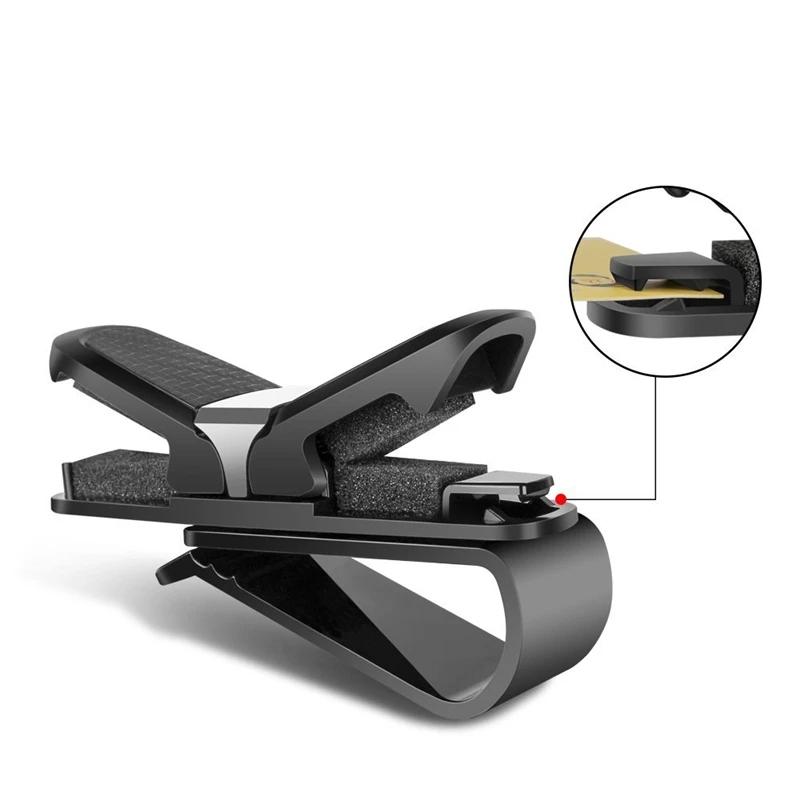 1Pc Car Sun Visor Sunglasses Holder Eyeglasses Clip Black Universal Ticket Card   Clamp Fastener Cip ABS Car Glasses Case Portab