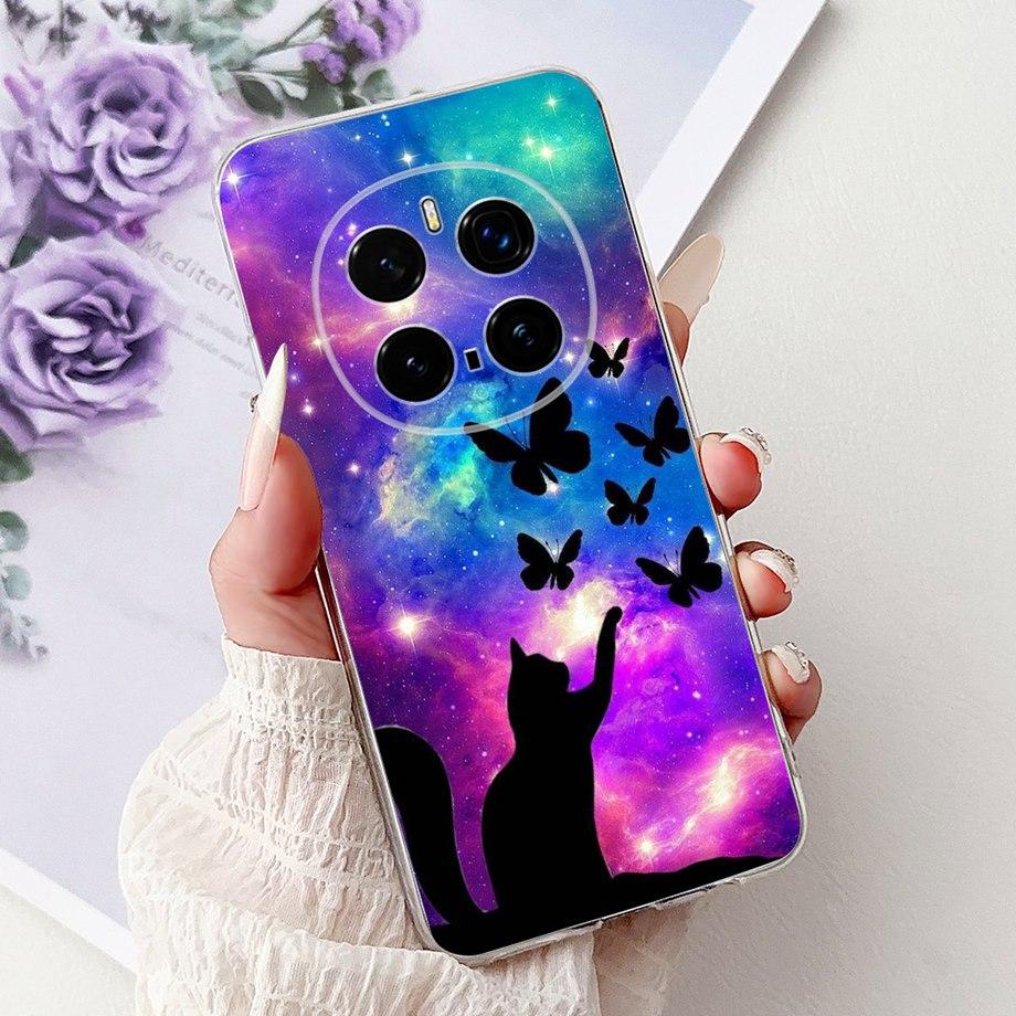 Soft Liquid Silicone Back Cover For Honor Magic 7 Pro Magic6 Lite Magic 5Lite Phone Case Marble Gothic Style Cartoon Clear Coque