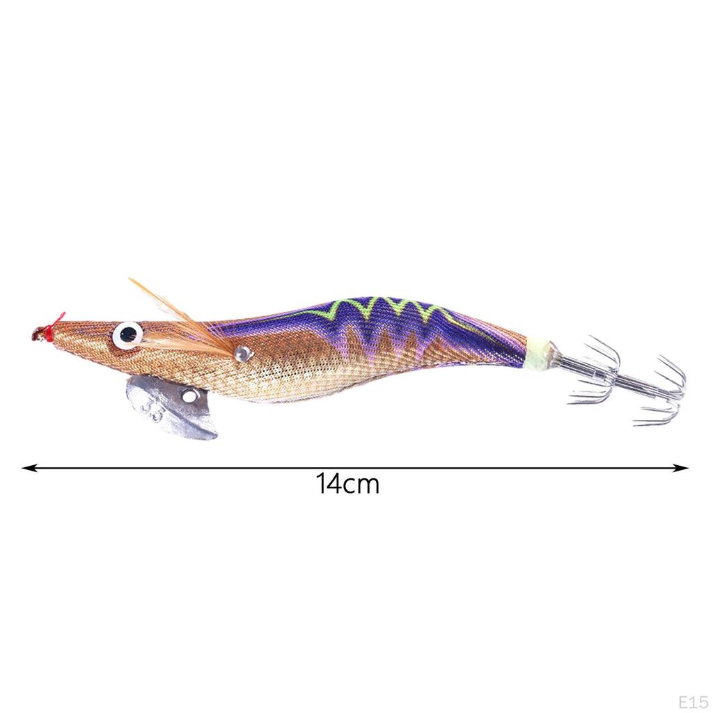 Luminous Squid Jig Hooks Lifelike Lures Fishing Baits