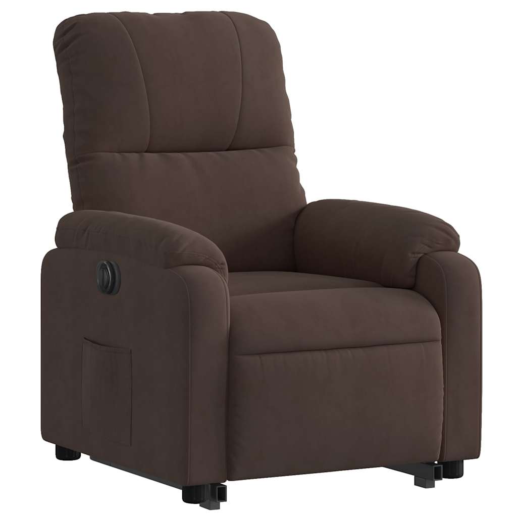 Vidaxl Lift Recliner, Brown, Microfiber