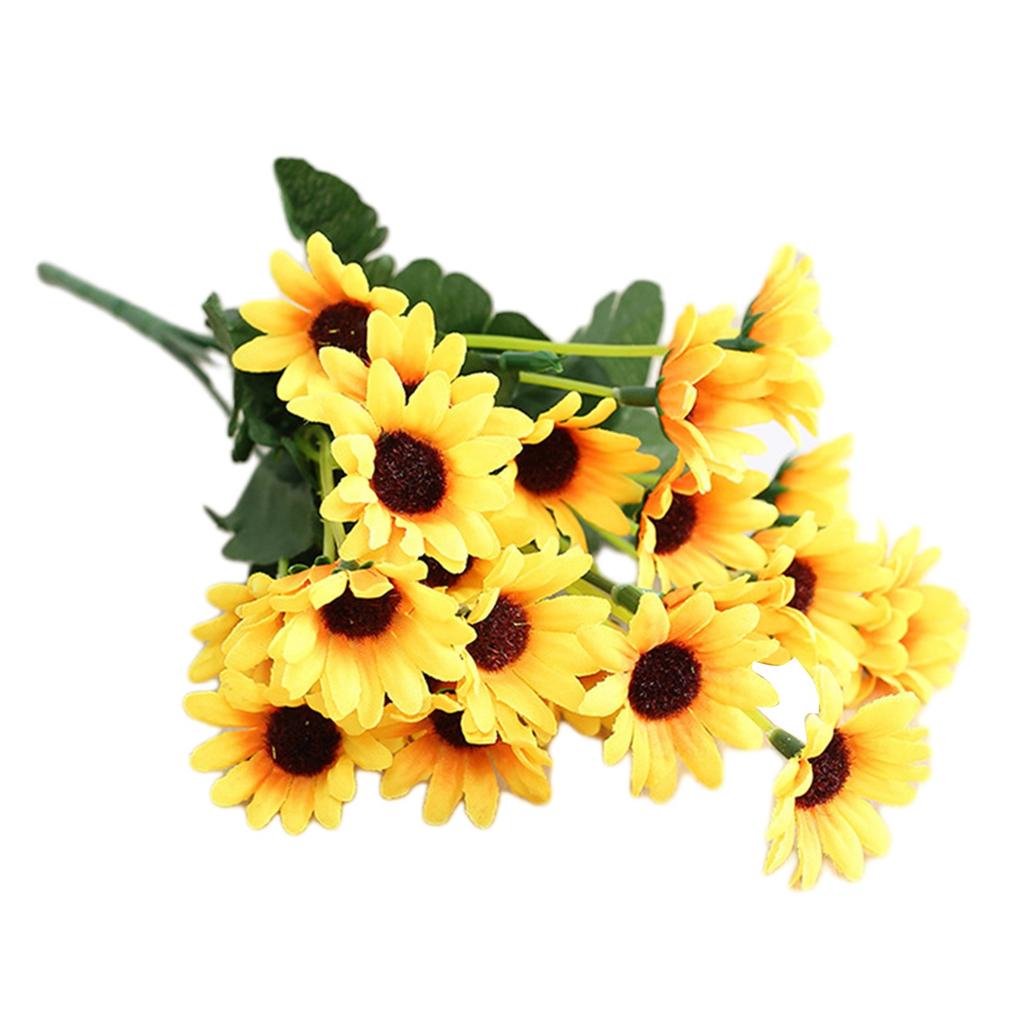 Fake Flower Bouquet Fake Sunflower Home Decorations Item Leaf