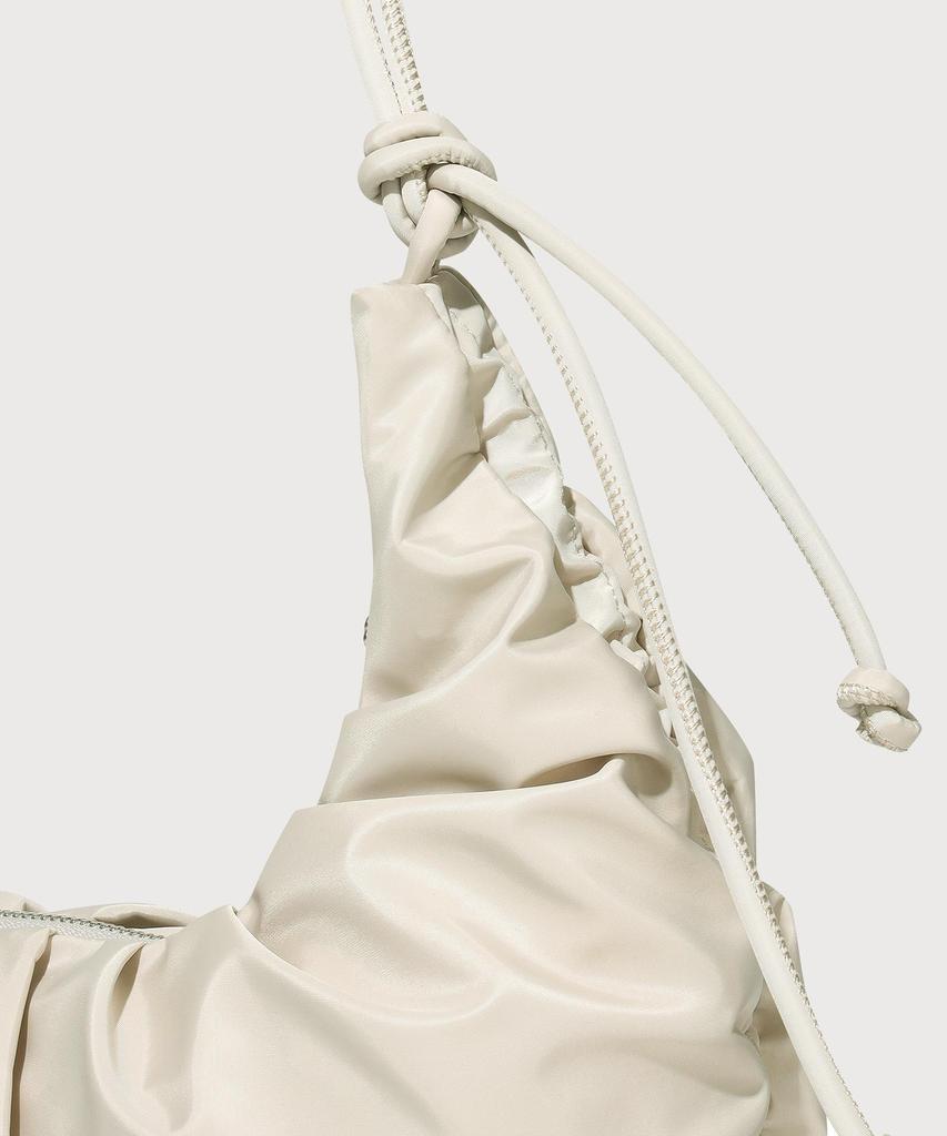 Covernat Woman Clover Heart String Hobo Bag Light Beige