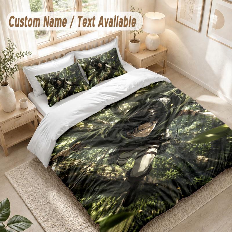 Attack On Titan Bedding Set, 1 Duvet Cover & 2 Pillowcases Soft Comfortable Bedroom Home Textile Decor