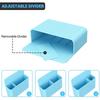 Magnetic Pencil Cup Storage Organizer,Magnetic Dry Erase Marker Holder, Pen and Eraser Holder for Whiteboard(Blue)