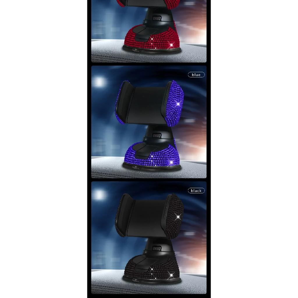 Elegant Rhinestone Car Phone Holder Universal Rotatable Secure Perfect for Easy Navigation and Style Interior Woman Accessories