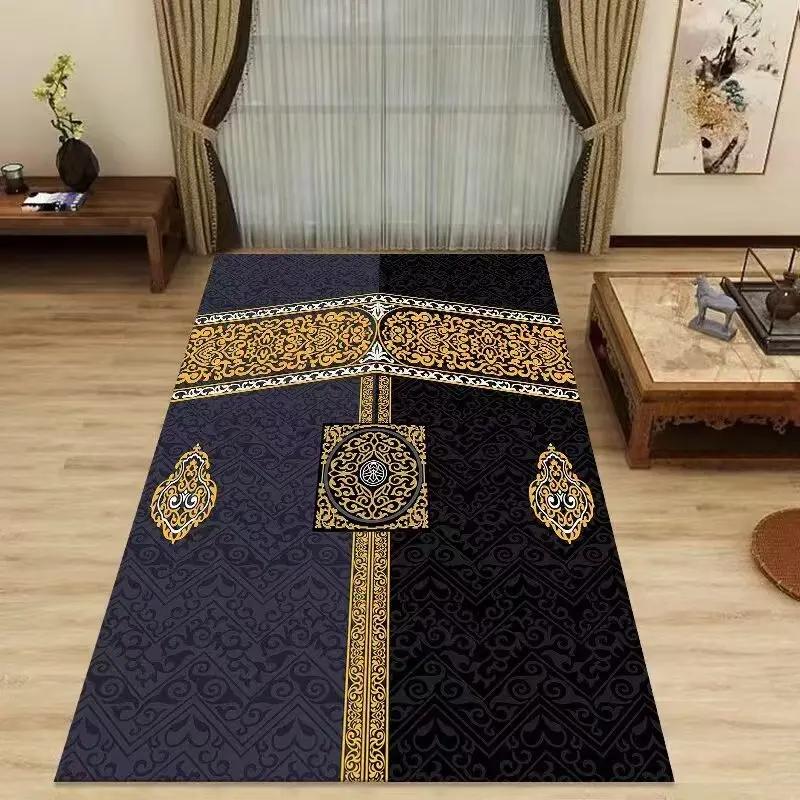 Authentic Ethnic Muslim Prayer Rug Living Room Decor Anti-slip Carpets Bedroom Soft Rug Entrance Doormat Cultural Muslim Carpet