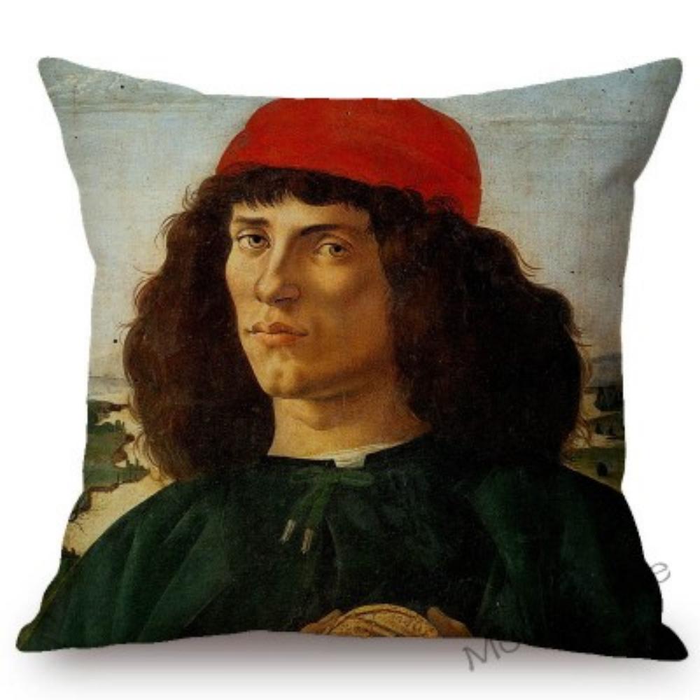 Sandro Botticelli Florence Art Geburt der Venus, weltberühmtes Ölgemälde, dekorativer Kissenbezug, Baumwollleinen, Sofakissenbezug