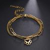Layered Dog Paw Pendant Bracelet Cute Trendy Jewelry Double Stackable Charm