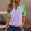 Women's T Shirt Tee Print Button Raglan Sleeve Daily Weekend Fashion Basic V Neck Regular Top