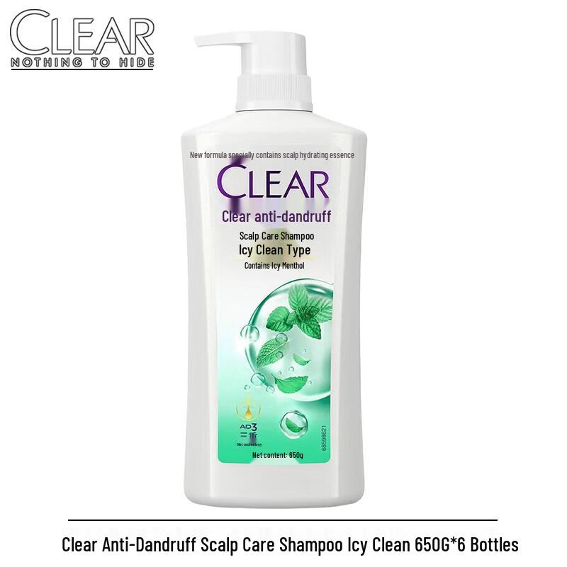CLEAR Cool & Refreshing Anti-Dandruff Scalp Care Shampoo 6x650g