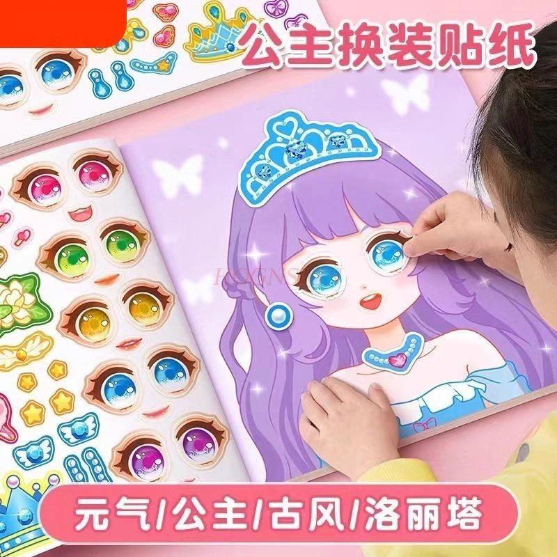 20book Princess Dress Up Sticker Book Toy Girl 3 To 6 Years Old Show Up Children's Puzzle Makeup Book Stickers