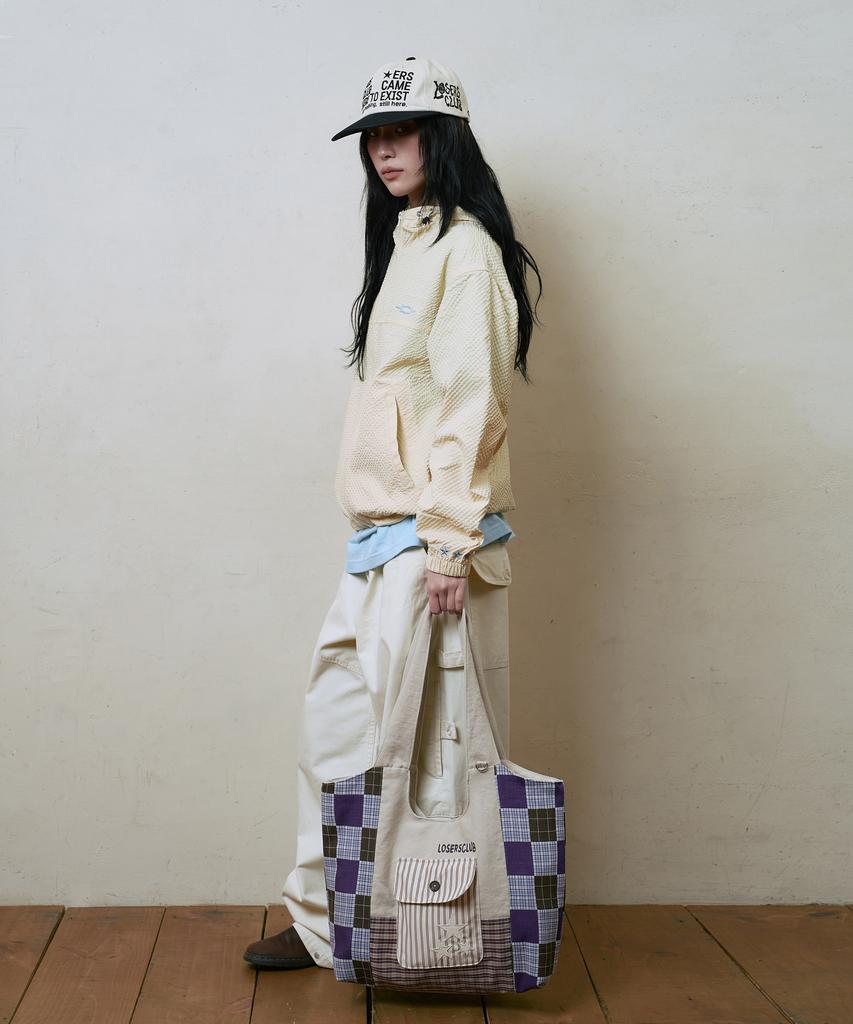 Losers Club Fabric Mix Shoulder Bag Ivory
