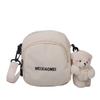 Canvas Small Crossbody Bag With Zipper Closure For Daily Casual Use
