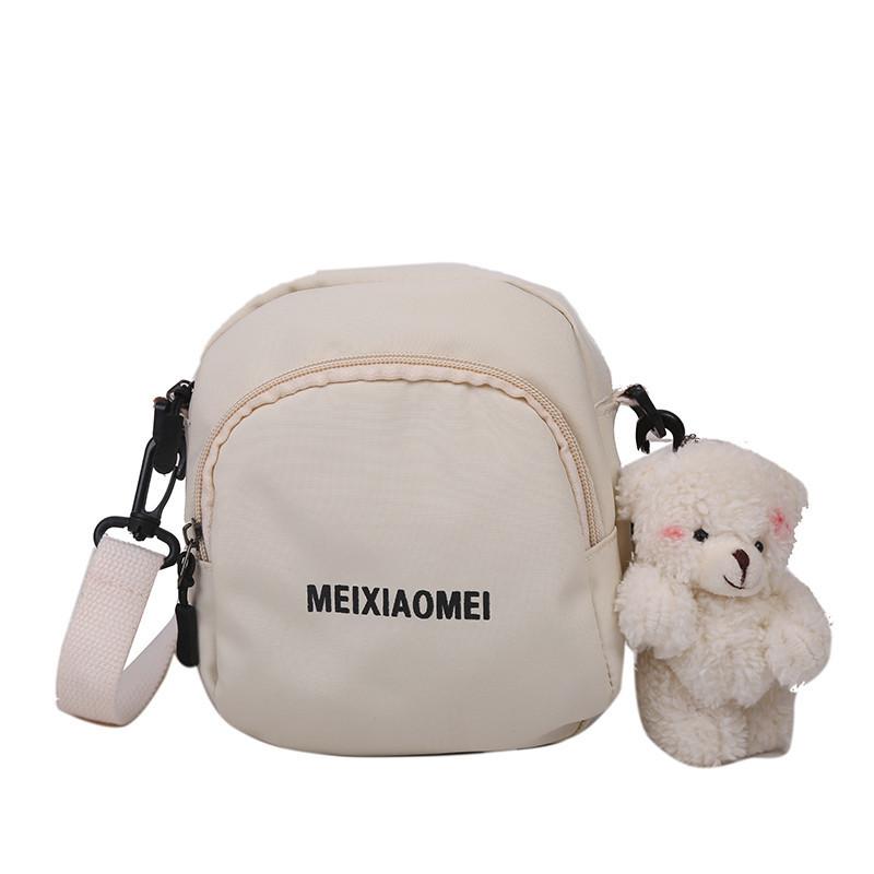 Canvas Small Crossbody Bag With Zipper Closure For Daily Casual Use