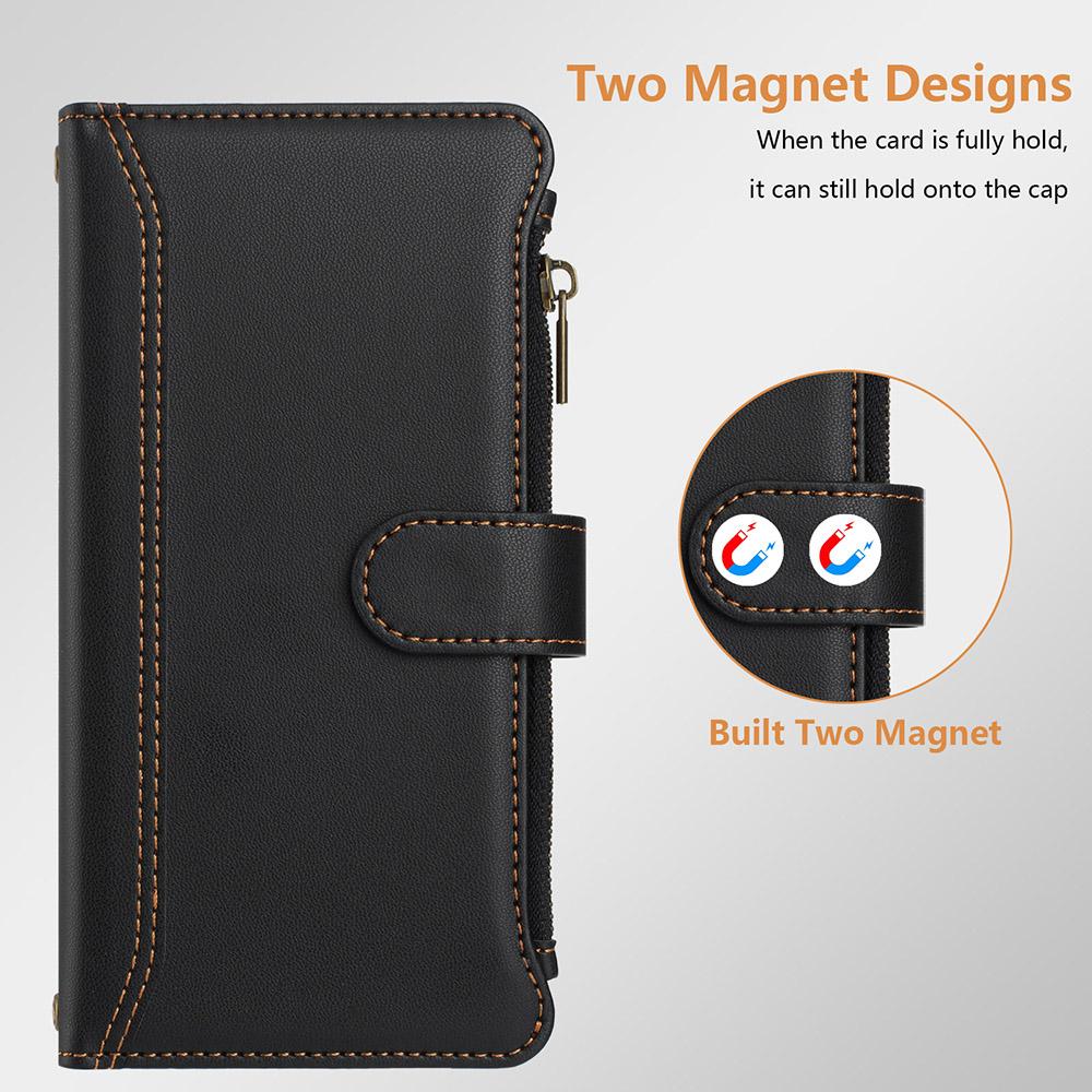 Card Wallet Phone Cover For Moto G67 Power G86 G85 G84 G75 G57 G56 G55 G54 G53 G45 G35 Leather Case Wrist Strap Crossbody Shell