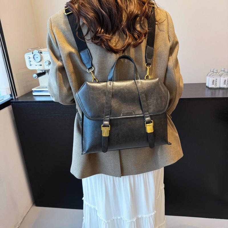 British retro high-end backpack bag women's new college style handbag large-capacity backpack
