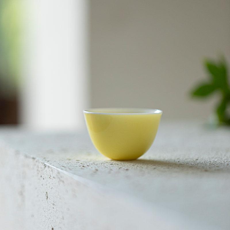 Chinesischer Stil Eierschalenförmige Teetasse Kung Fu Tee Familientreffen Teetasse Haushalt Einfach und Exquisit Wasserbecher
