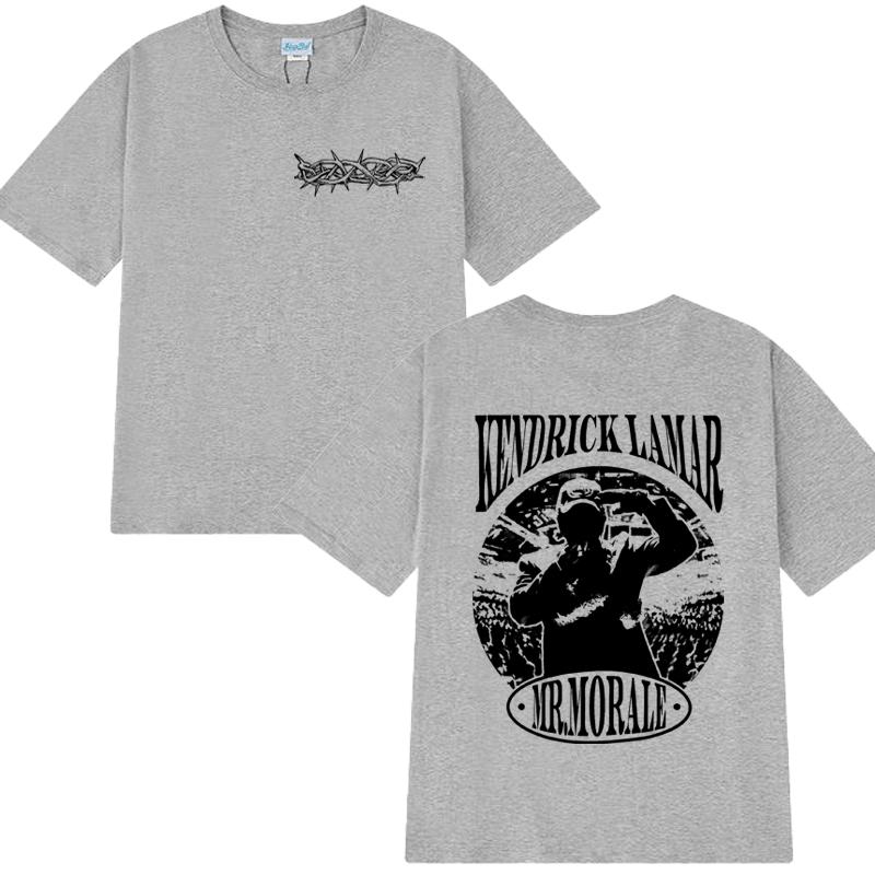 Hot Rapper Kendrick Lamar Tour Graphic T shirt Men Women vintage Hip Hop streetwear Unisex 100% Cotton short sleeve T-shirts