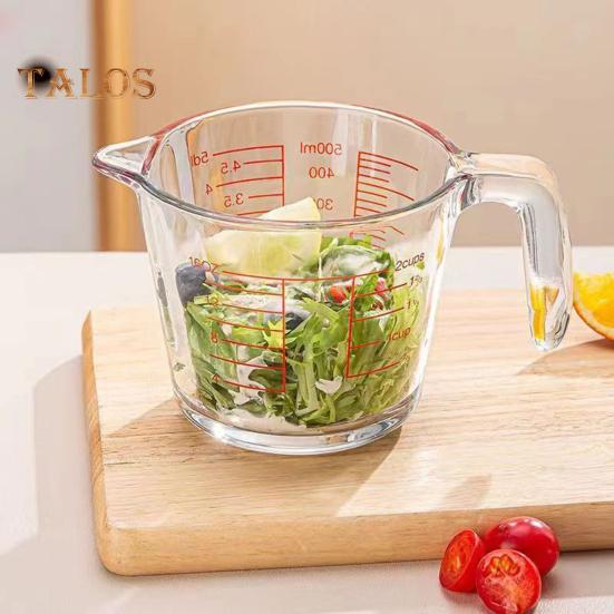 Taza medidora de vidrio con asa y pico en forma de V, vaso para chupitos, jarras para espresso, escala transparente, jarras medidoras de onzas, taza mezcladora para bar, fiesta, vino, leche