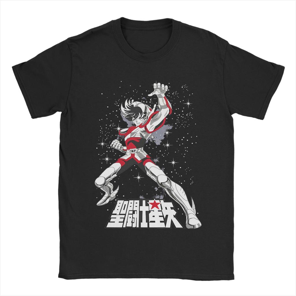 Unisex Unisexs Knights Of The Zodiac T Shirt Anime 100 Cotton Clothes Cool Short Sleeve Crewneck Tees Plus Size Tshirts