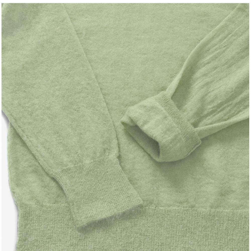 Orari A24SP02fg Light Green Kid MOhair Sheer P O Men S Knit