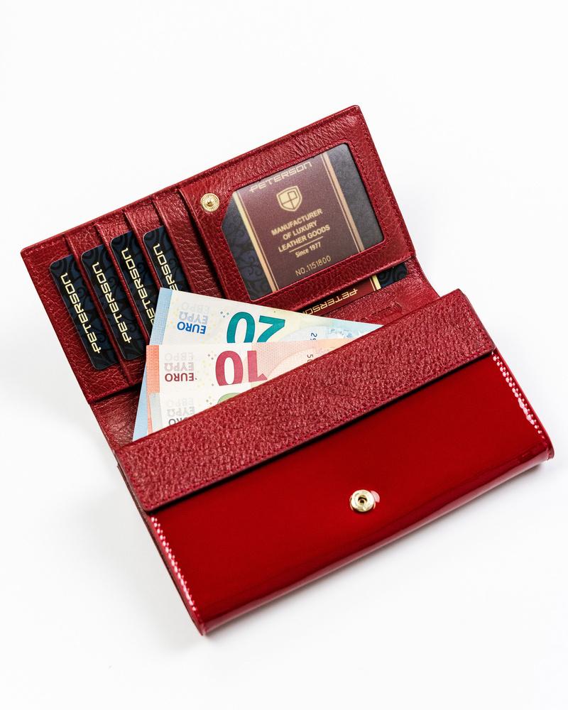 Women's Leather Wallet with Snake Print - Peterson