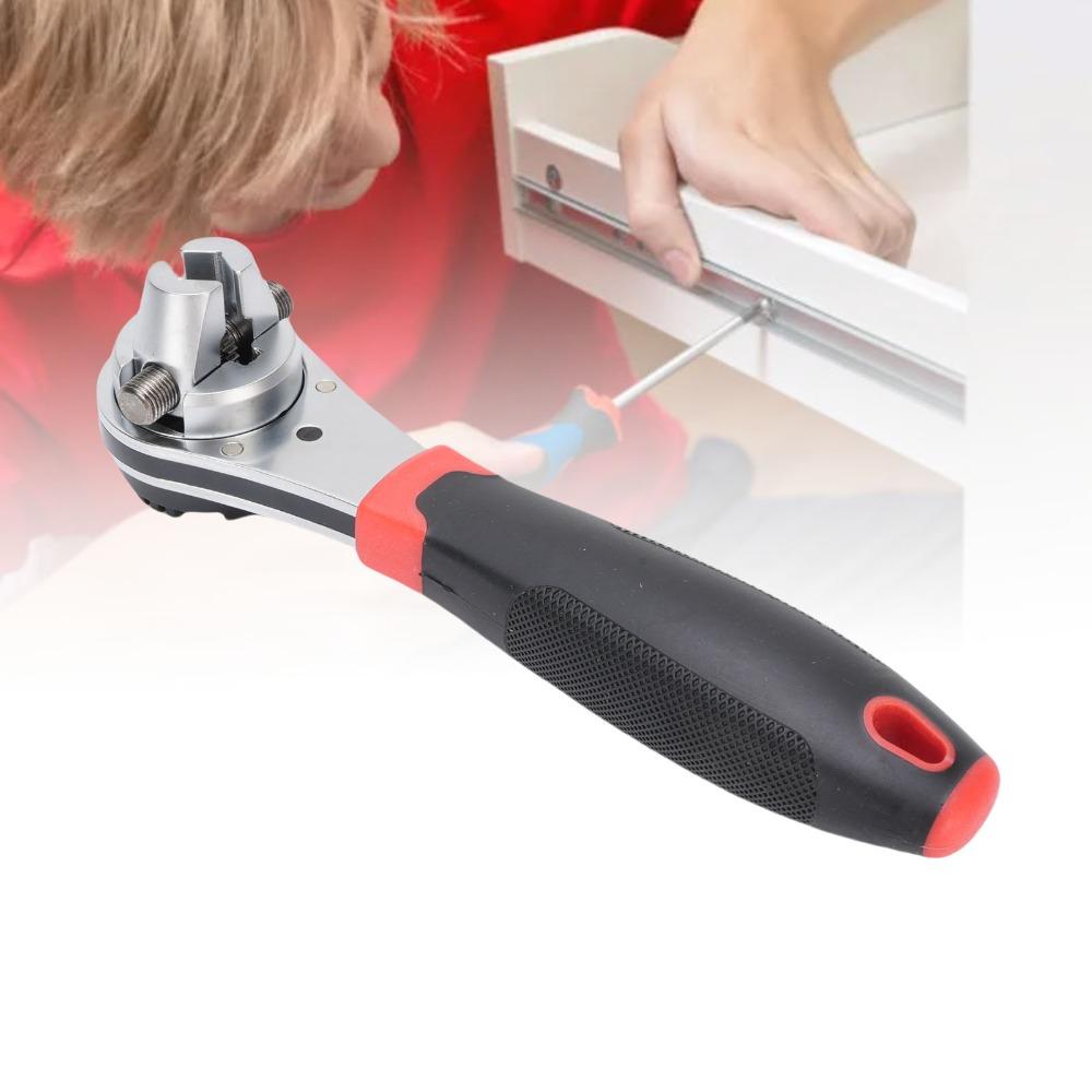 Anti Slip Handle Adjustable Ratchet Wrench 6-22mm Jaw Multifunctional Ratchet Wrench Car Repair