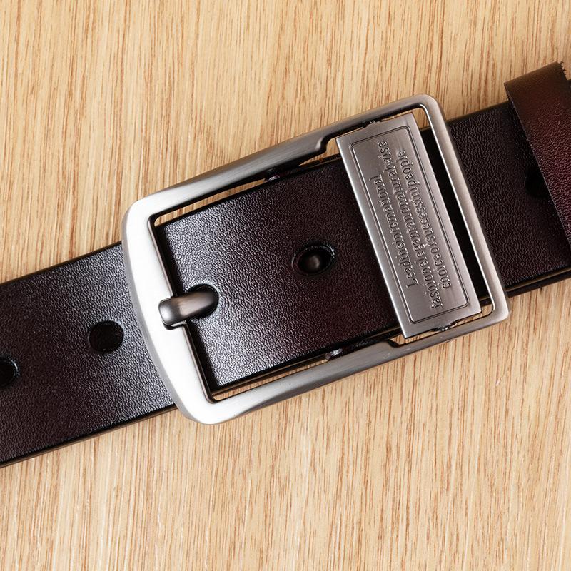 Opasek z pravé kůže Spona Retro Pásek z hovězí kůže Pánské Mládež Středního věku Ležérní Všestranný džínový pásek