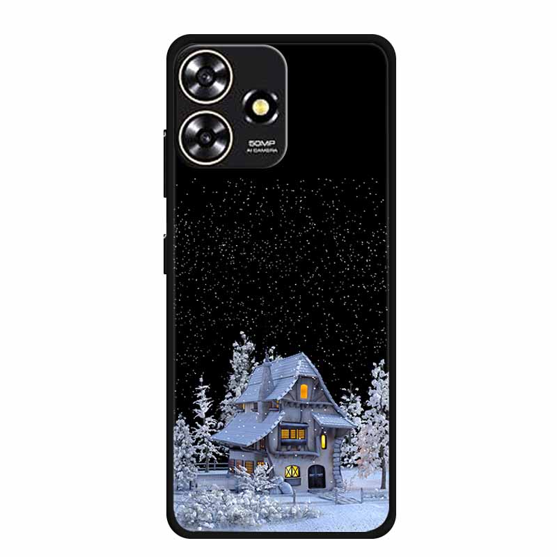 

Christmas Phone Cases For ZTE Blade V50 Design 4G/ V50 Smart / A73 4G / Axon 50 Lite Cases Shockproof Silicone Soft Black Covers Blade V50 Smart