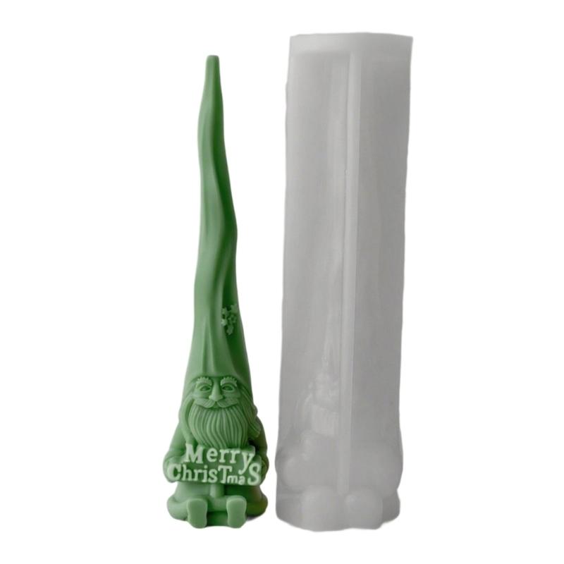 

Flexible Silicone Mold Handmade Scented Candle Mould Santa Shape Desktop Ornament Jewelry Mold Home Decoration Mold 1