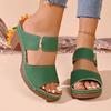 Pegged Heels Women's Shoes - New Style Thick Heels - Casual Slippers