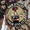 Vintage Barber Shop Metal Tin Sign Hair Stylist Decor Wall Art Gift