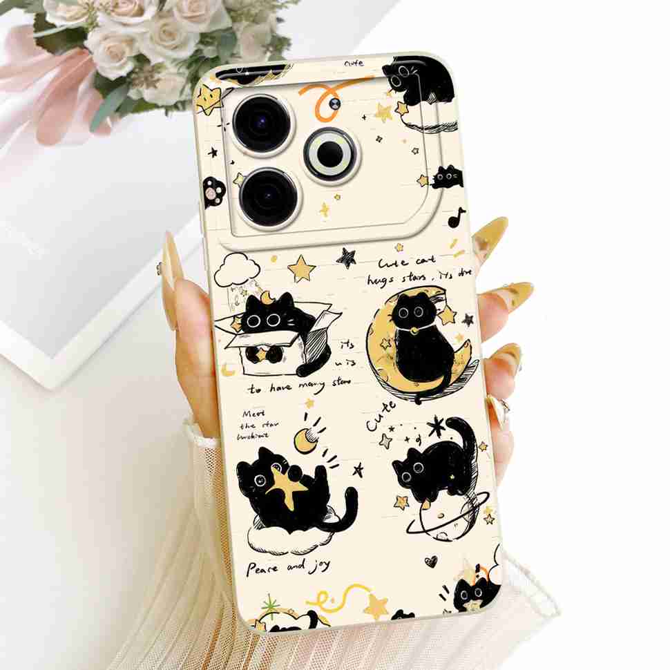 For Tecno Pova 6 Neo Case Pink Cherry Cartoon Silicone Phone Casing Tecno Pova6 Neo 6Neo LI6 Case Protection Back Cover