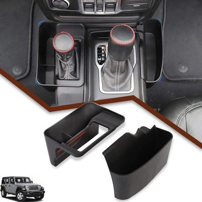For Jeep Wrangler JL JLU Gladiator JT Center Console Organizer Gear Shift Storage Box Console Side Pocket Console Tray  2018+