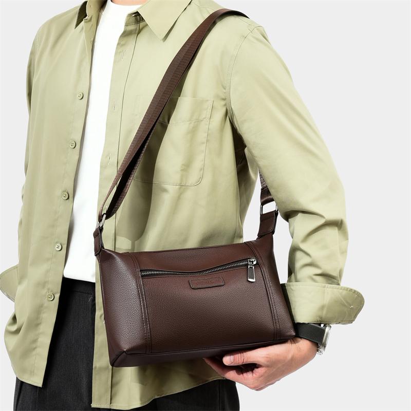 Lightweight Multi-Layer Shoulder Bag Men's Handbag Lightweight Crossbody Bag