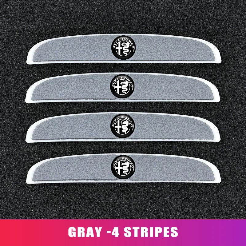 Car Stickers For Alfa Romeo 4PCS Car Mirror Sticker Door Side Anti Collision Strip Decals For Alfa Romeo 159 Giulietta Giulia 14