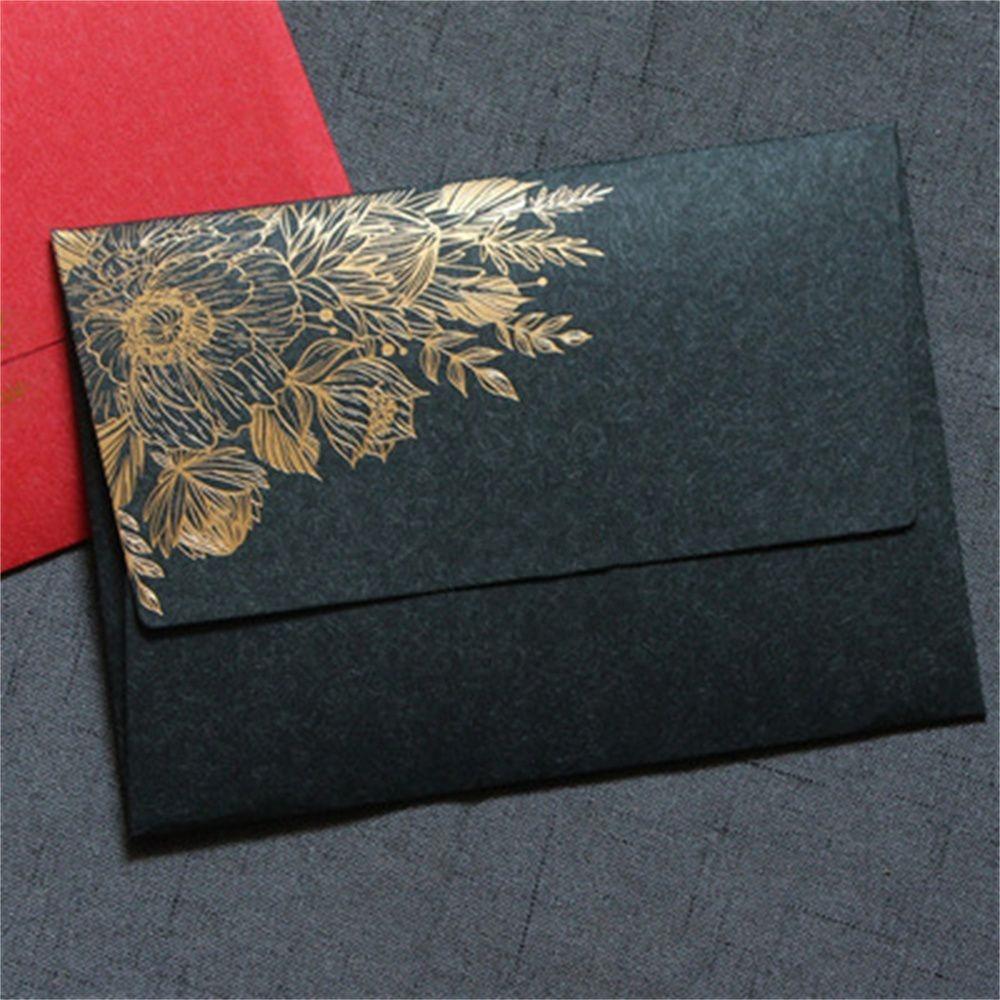 Card Vintage Bronzing Pattern Wedding Envelopes Invitation Card Paper Envelopes Envelope Bag
