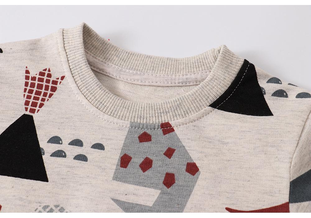 Boys' Cartoon Knitted Cotton Sweatshirt - Long Sleeve Autumn European & American Style