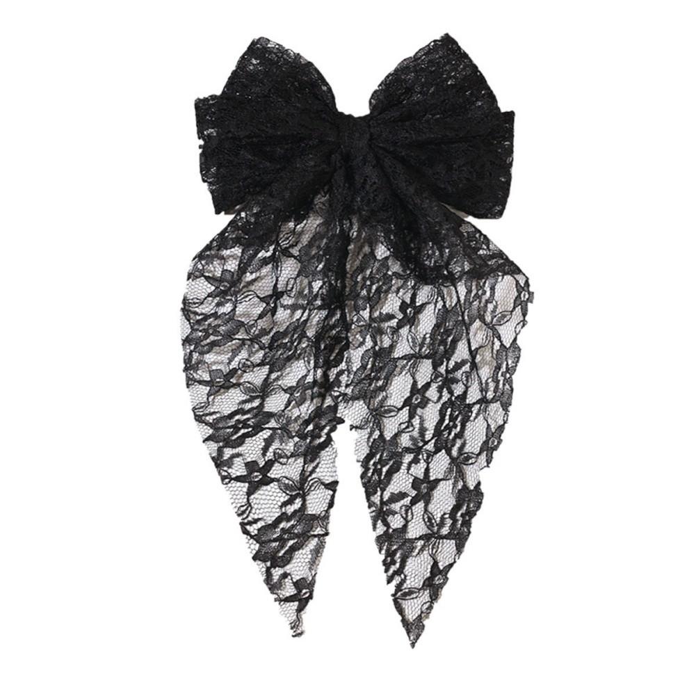 Comfortable All-Day Wear Double Layer Hair Clip Lace Bow Hair Accessory