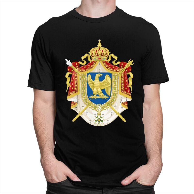 Custom Fashion Coat Of Arms Of French Empire T Shirt Men Tshirt Streetwear Tee Tops Pure Cotton Slim Fit Tshirt Gift