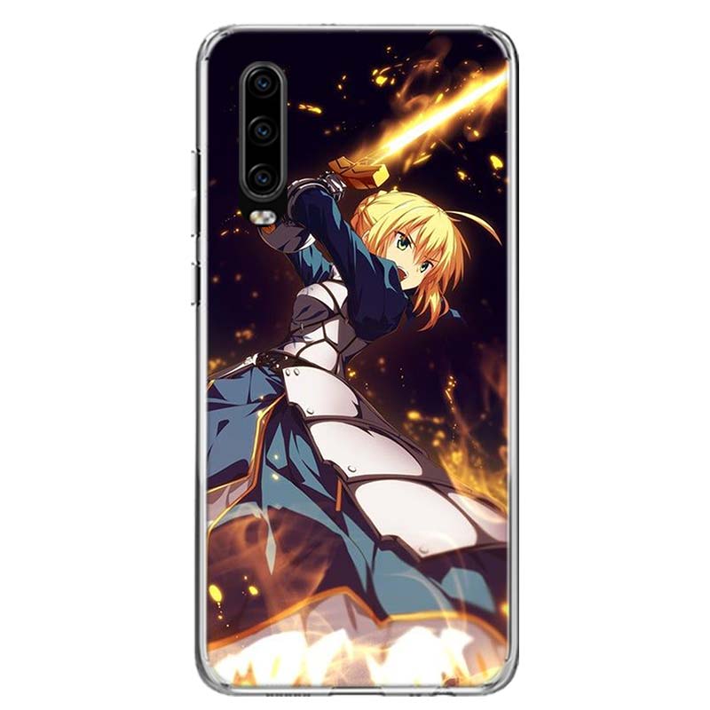 Anime Fate Zero Stay Night Saber Cover Phone Case For Huawei P30 P20 P10 P40 P50 Pro Mate 20 40 30 10 Lite Popular Fundas Art