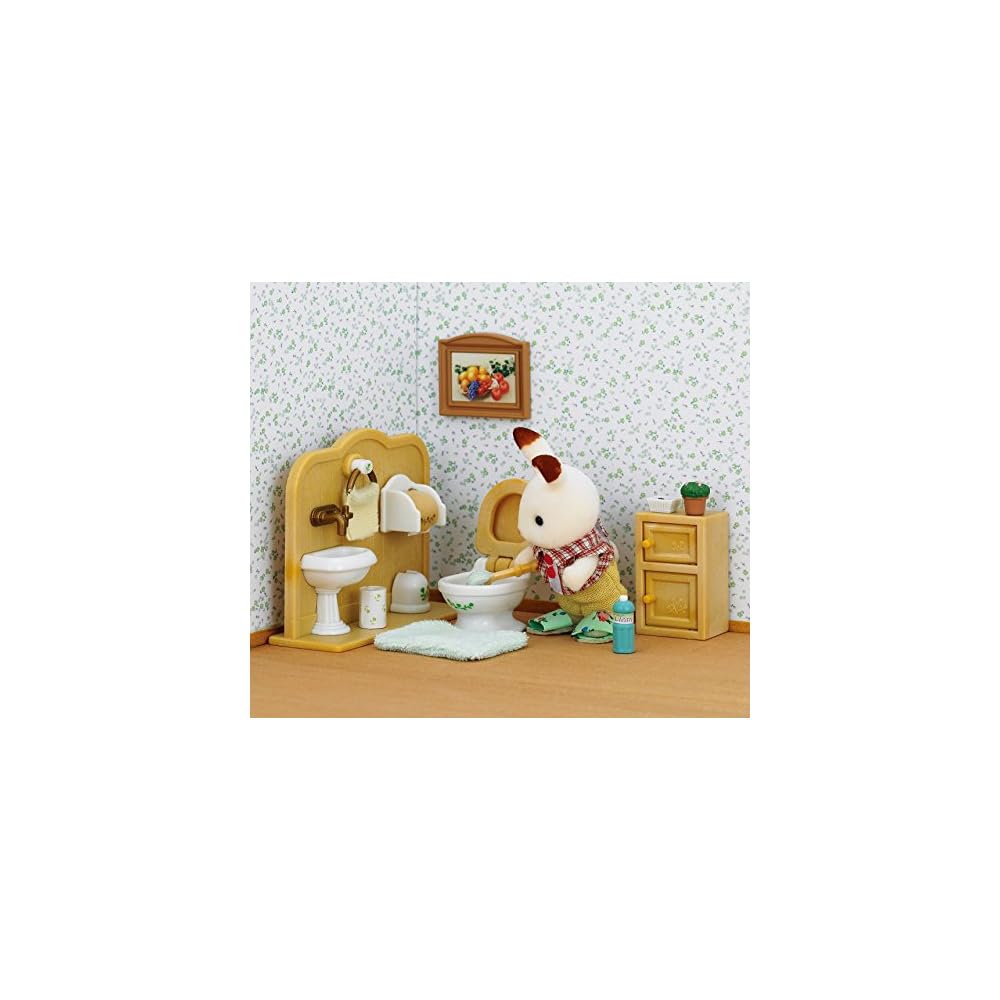 Sylvanian Families Chocolate Rabbit Boy Doll and Furniture Set DF-09 Toy for Dollhouse Ages 3 and Up