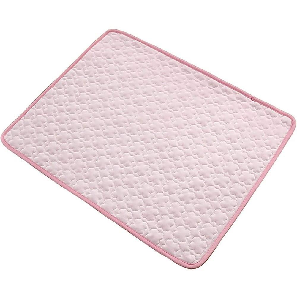 

Summer Moisture-proof Cool Ice Silk Cold Bed Mattress Dog Cat Pet Cooling Mat Sleeping Pad XS (40X30cm) рожевий