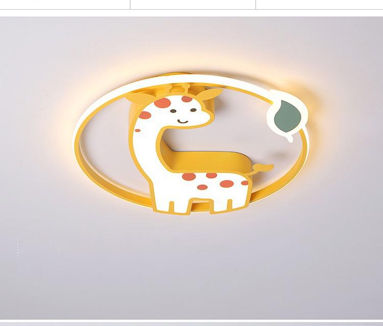 2025 Modern Giraffe Cartoon Ceiling Lamp for Children's Bedroom